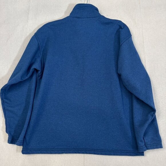 France Estelle Paris Embroidered Half-Zip Pullover Sweatshirt Long Sleeve Blue L - Picture 3 of 12